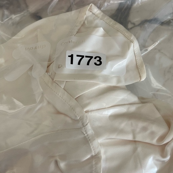 Zara Satin Effect Shirt Dress Special Edition Ecru Off White 7969/259 Size XS - Picture 11 of 11